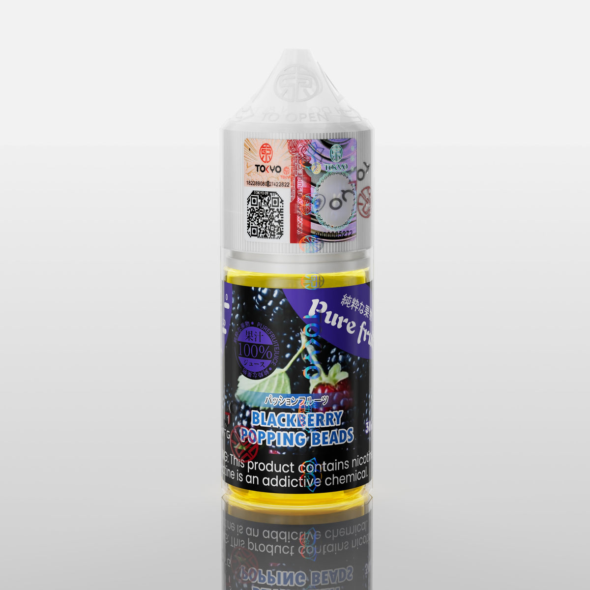 Pure fruit 純粹果物-果汁-煙油黑莓爆珠 Iced Blackberry poppingbeads